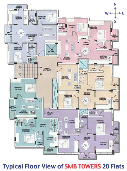 Floor Plan - SMB TOWERS Royal Apartments from karaikudi properties ...